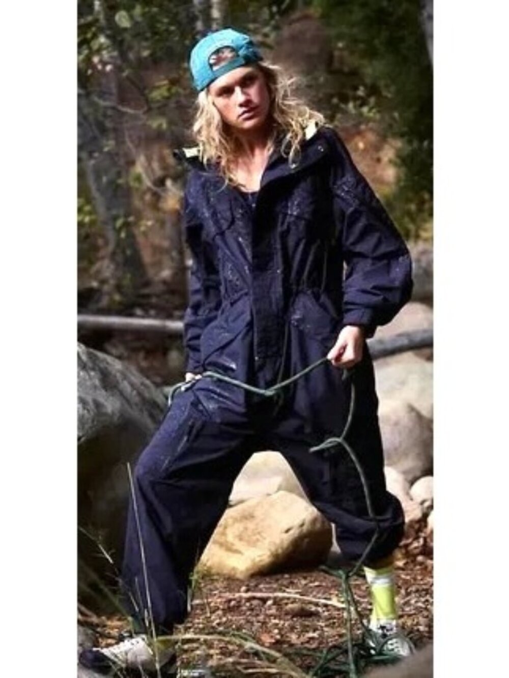 Free People Singin in the Rain Packable Jumpsuit Gorpcore Outdoors Womens XS